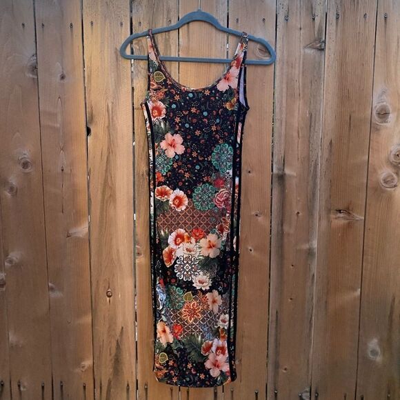Adidas x Farm Rio Collab Jardim tank top midi dress floral size x small - Picture 11 of 13